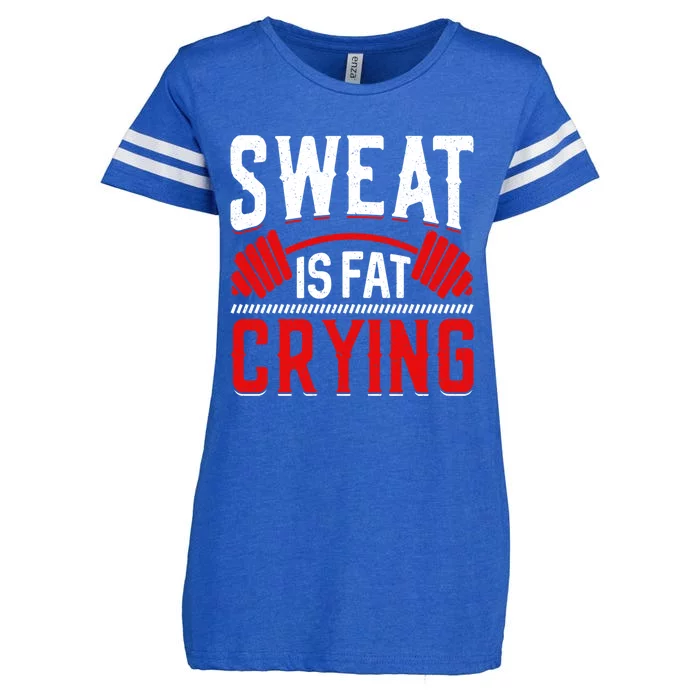 Sweat Is Fat Crying Gift Enza Ladies Jersey Football T-Shirt