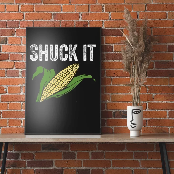 Shuck It Funny Farmer Corn Lover Market Festival Poster