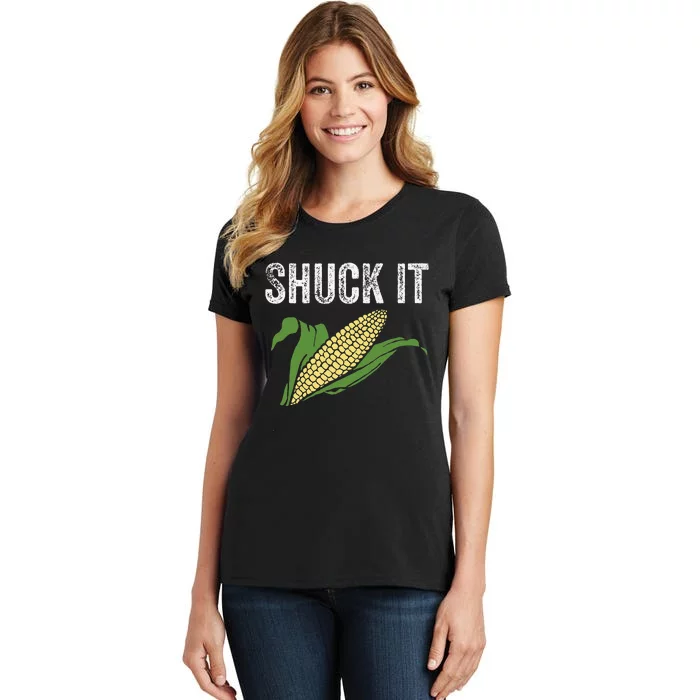 Shuck It Funny Farmer Corn Lover Market Festival Women's T-Shirt