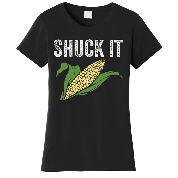 Shuck It Funny Farmer Corn Lover Market Festival Women's T-Shirt