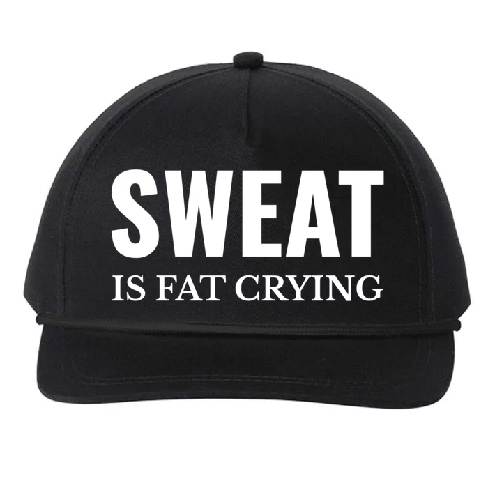 Sweat Is Fat Crying Workout Gym Gift Snapback Five-Panel Rope Hat