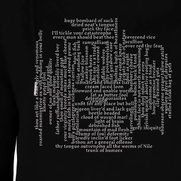 Shakespeare Insults Funny Shakespeare Womens Funnel Neck Pullover Hood