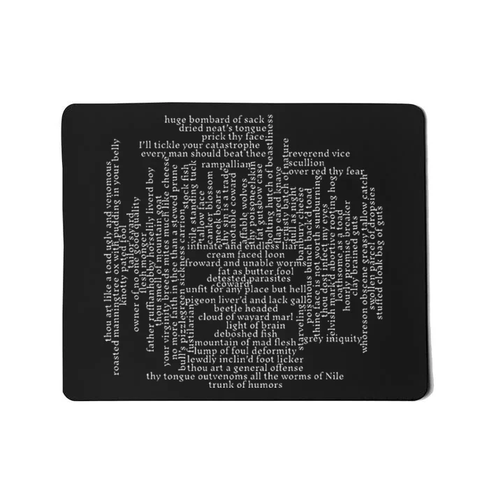 Shakespeare Insults Funny Shakespeare Mousepad