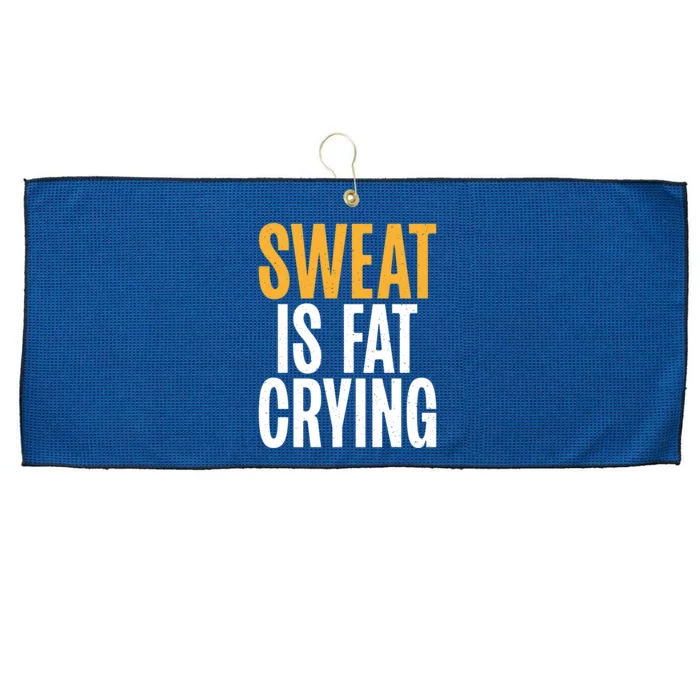 Sweat Is Fat Crying Funny Fat Gift Large Microfiber Waffle Golf Towel