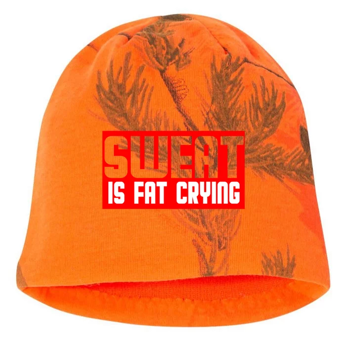 Sweat Is Fat Crying Cool Gift Kati - Camo Knit Beanie