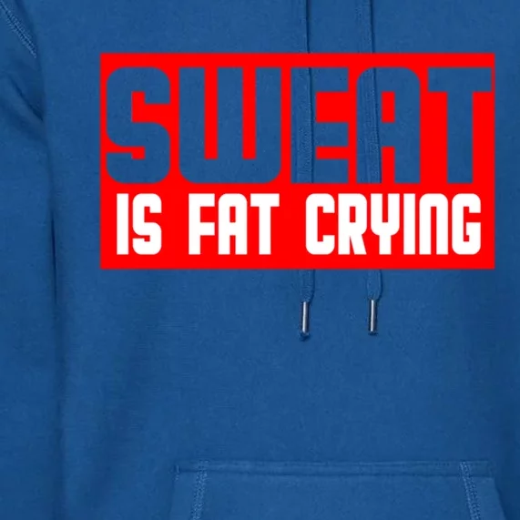 Sweat Is Fat Crying Cool Gift Premium Hoodie