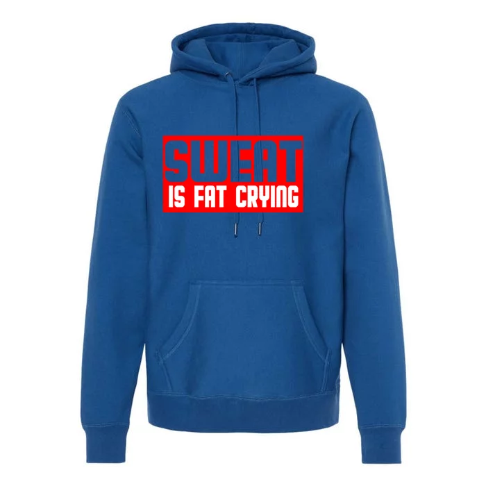 Sweat Is Fat Crying Cool Gift Premium Hoodie