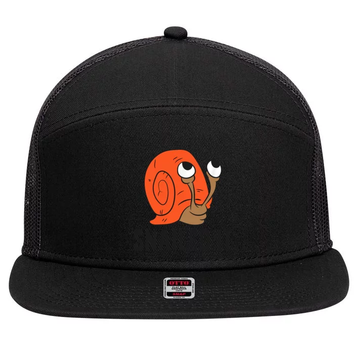 Snailed It Funny Snails 7 Panel Mesh Trucker Snapback Hat