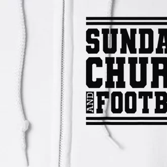 Sunday Is For Church And Football, Christian Jesus Football Full Zip Hoodie