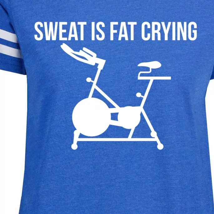 Sweat Is Fat Crying Spin Cycle Bike Gift Enza Ladies Jersey Football T-Shirt