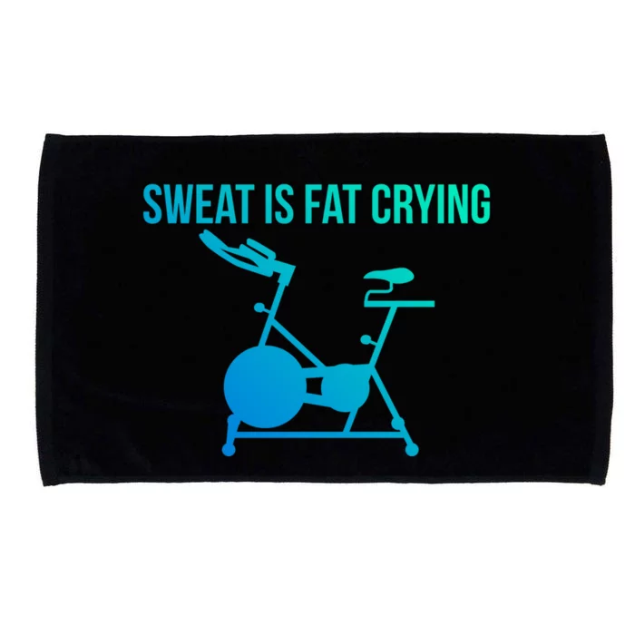 Sweat Is Fat Crying Spin Cycle Bike Gift Microfiber Hand Towel