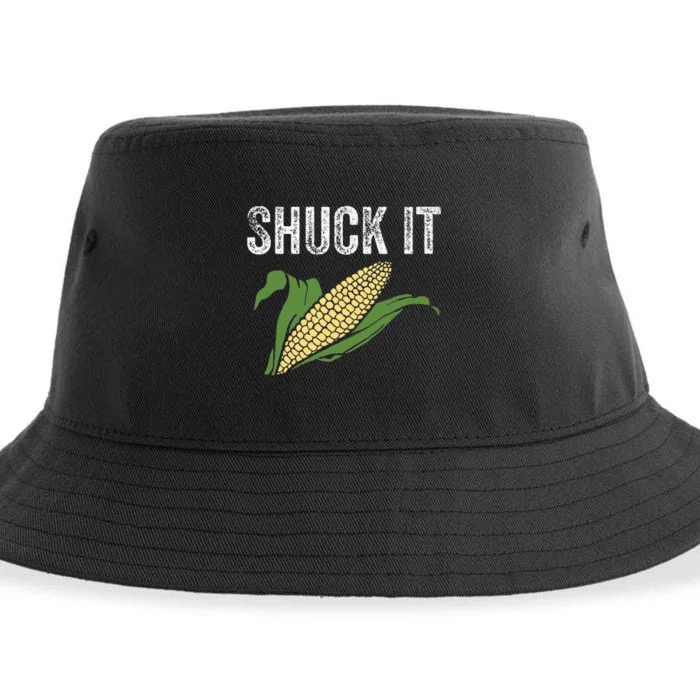 Shuck It Funny Farmer Corn Lover Market Festival Gift Sustainable Bucket Hat