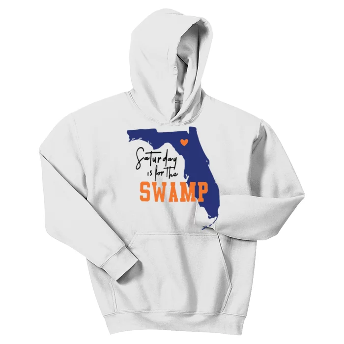 Saturday Is For The Swamp Uf Football Swamp University Kids Hoodie