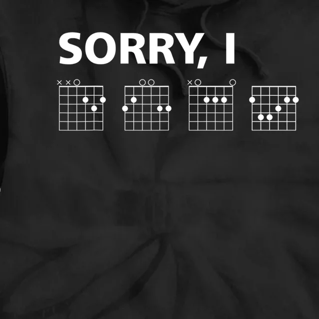 Sorry IDGAF Funny Hidden Message Guitar Chords Tie Dye Hoodie