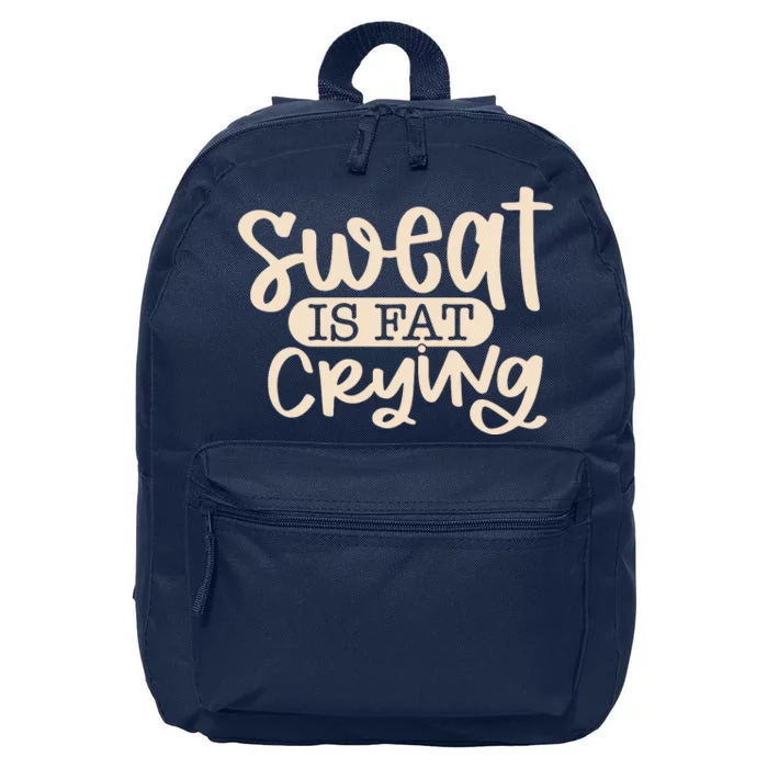 Sweat Is Fat Crying 16 in Basic Backpack