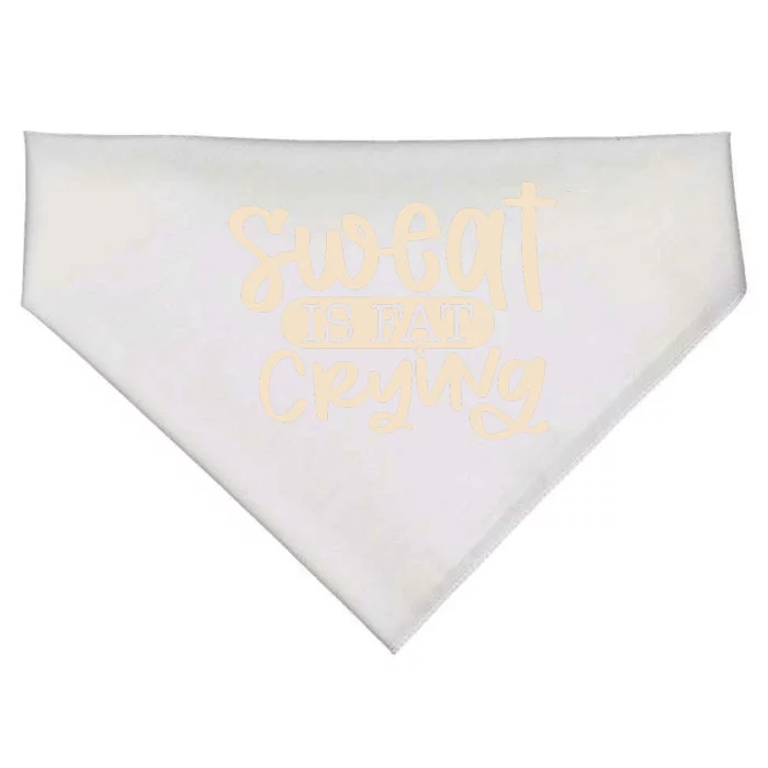 Sweat Is Fat Crying USA-Made Doggie Bandana