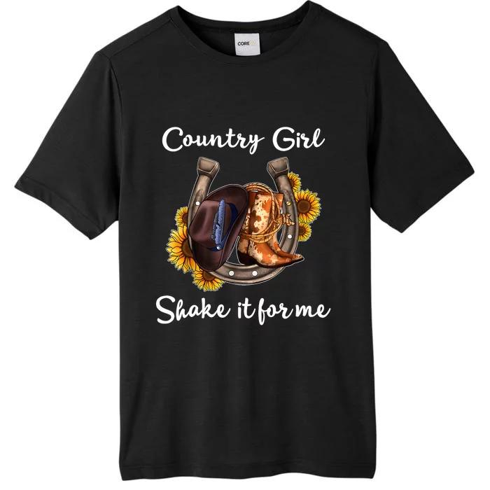 Shakes It For Me Country Music Cowgirl Boots Sunflower ChromaSoft Performance T-Shirt