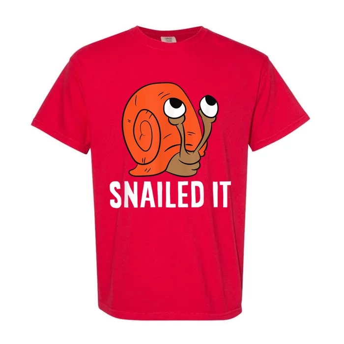 Snailed It Funny Snails Snail Lovers Garment-Dyed Heavyweight T-Shirt