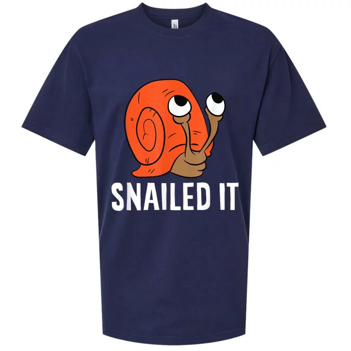 Snailed It Funny Snails Snail Lovers Sueded Cloud Jersey T-Shirt