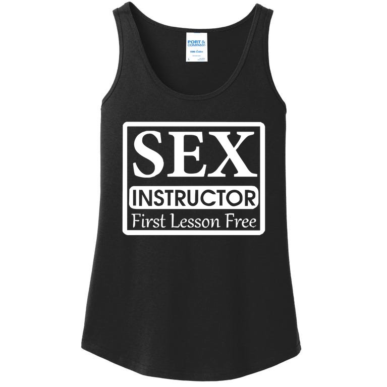Sex Instructor First Free Lesson Ladies Essential Tank