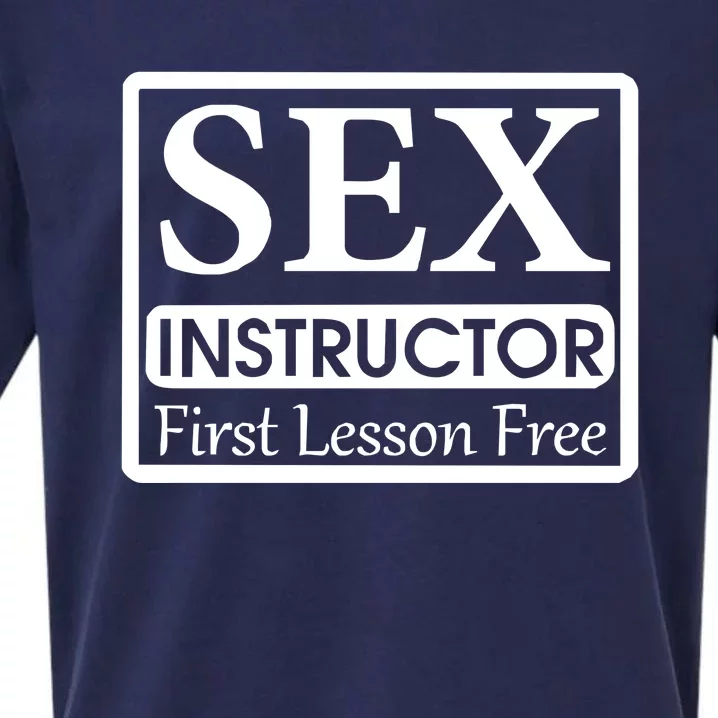 Sex Instructor First Free Lesson Sueded Cloud Jersey T-Shirt