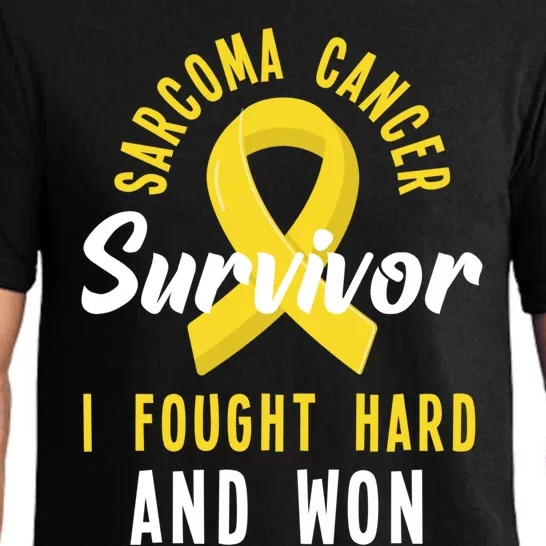 Survivor I Fought Hard And Won Sarcoma Cancer Awareness Gift Pajama Set