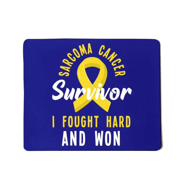 Survivor I Fought Hard And Won Sarcoma Cancer Awareness Gift Mousepad