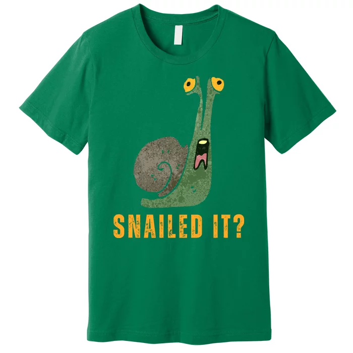 Snailed It Funny Snails Snail Lovers Premium T-Shirt