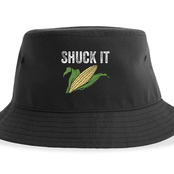 Shuck It Funny Farmer Corn Lover Market Festival Gift Sustainable Bucket Hat