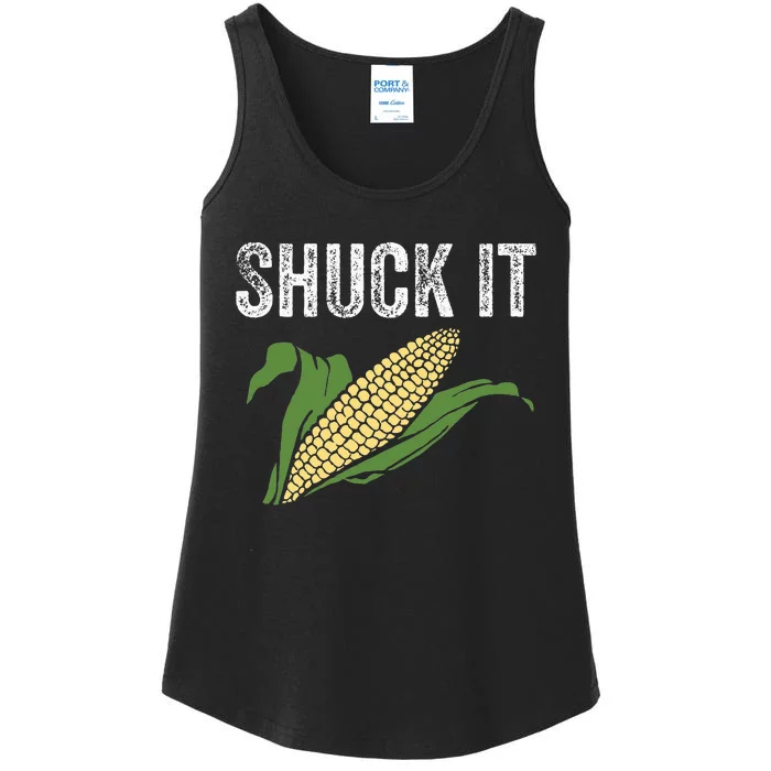 Shuck It Funny Farmer Corn Lover Market Festival Gift Ladies Essential Tank