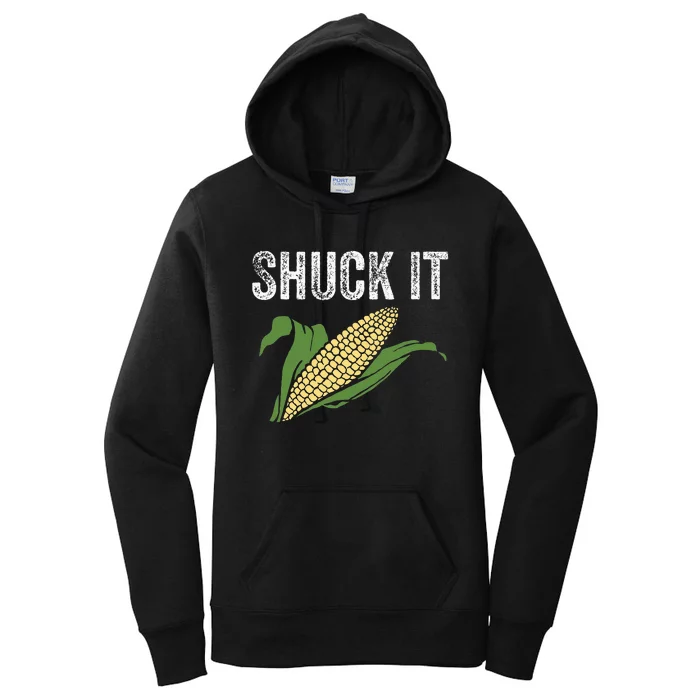 Shuck It Funny Farmer Corn Lover Market Festival Gift Women's Pullover Hoodie