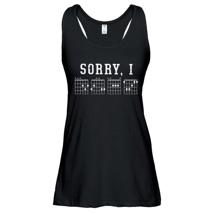 Sorry I-DGAF Funny Hidden Message Guitar Chords For Lover Ladies Essential Flowy Tank