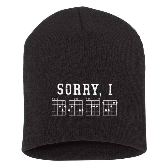 Sorry I-DGAF Funny Hidden Message Guitar Chords For Lover Short Acrylic Beanie