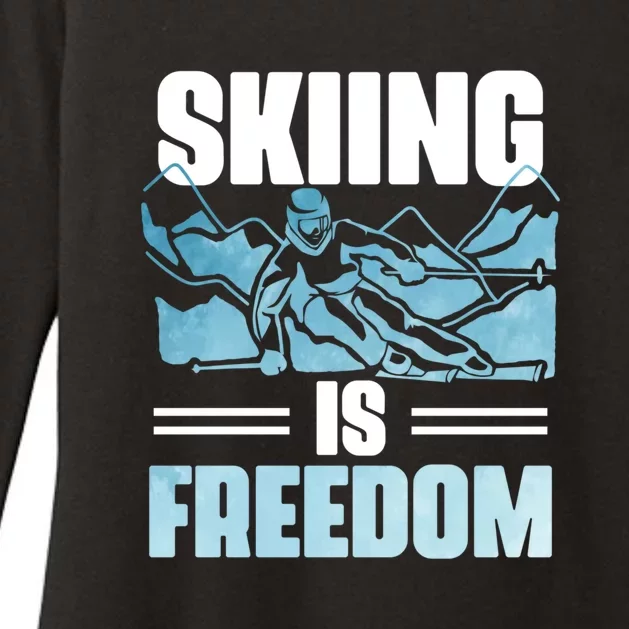 Skiing Is Freedom Gifts For Skier Womens CVC Long Sleeve Shirt