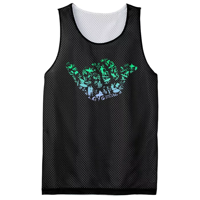 Surf Icons For Surfer Surf Surfing Mesh Reversible Basketball Jersey Tank