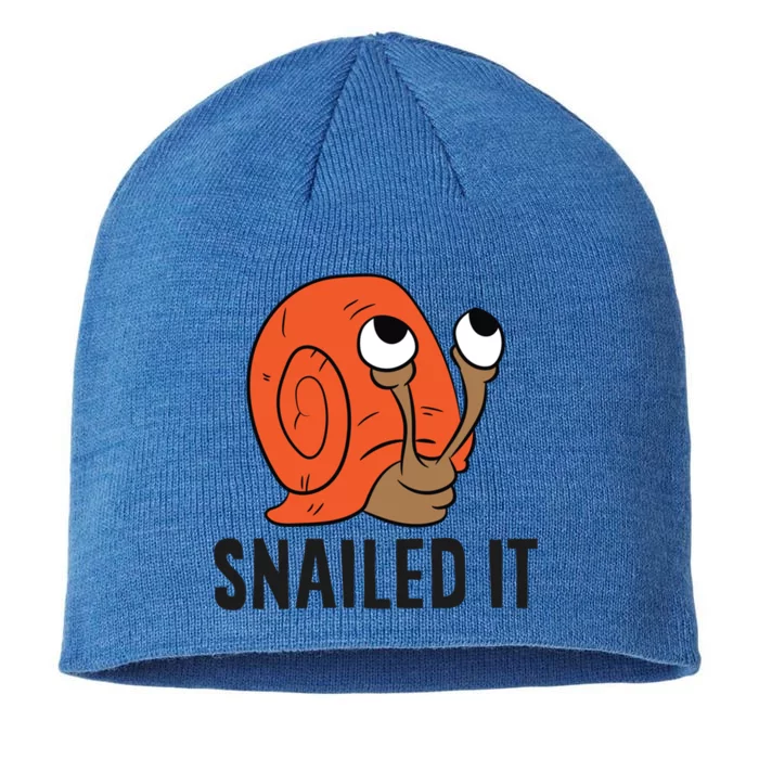 Snailed It Funny Snails Funny Gift 8 1/2in Sustainable Knit Beanie