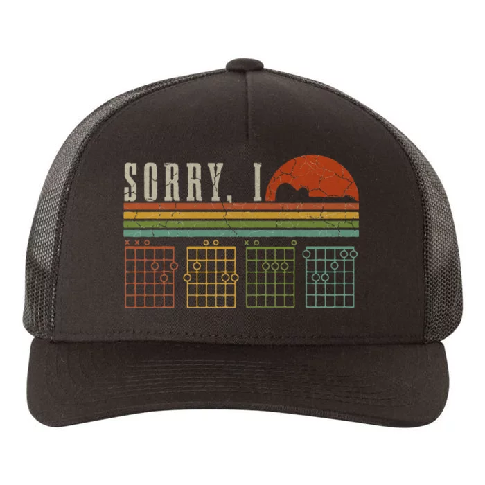 Sorry IDGAF Funny Hidden Message Guitar Chords Players Yupoong Adult 5-Panel Trucker Hat