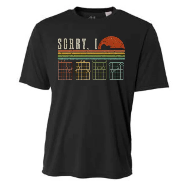 Sorry IDGAF Funny Hidden Message Guitar Chords Players Cooling Performance Crew T-Shirt