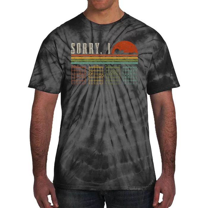 Sorry IDGAF Funny Hidden Message Guitar Chords Players Tie-Dye T-Shirt