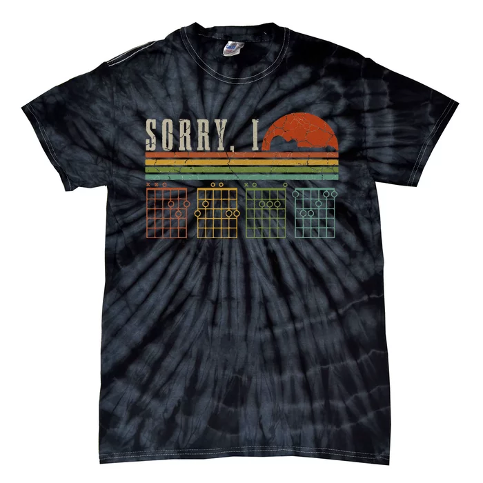 Sorry IDGAF Funny Hidden Message Guitar Chords Players Tie-Dye T-Shirt