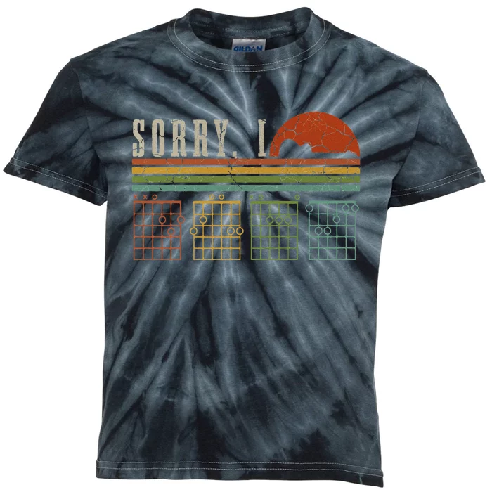 Sorry IDGAF Funny Hidden Message Guitar Chords Players Kids Tie-Dye T-Shirt