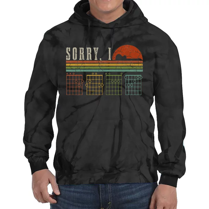 Sorry Idgaf Funny Hidden Message Guitar Chords Players Tie Dye Hoodie