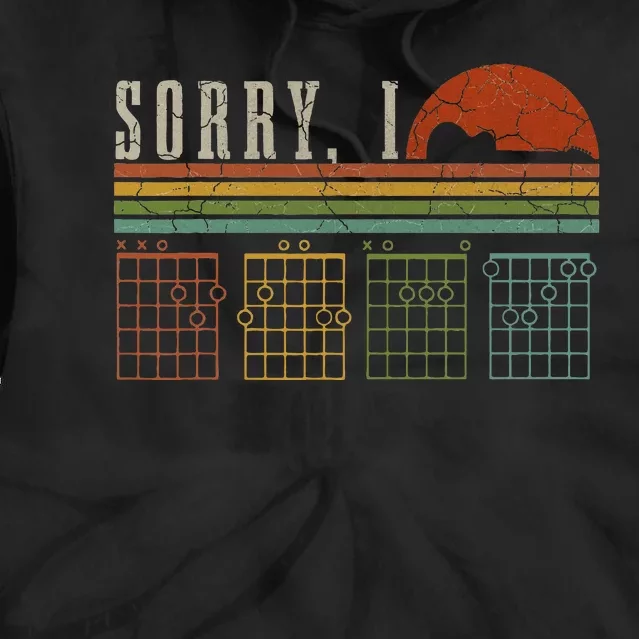 Sorry Idgaf Funny Hidden Message Guitar Chords Players Tie Dye Hoodie