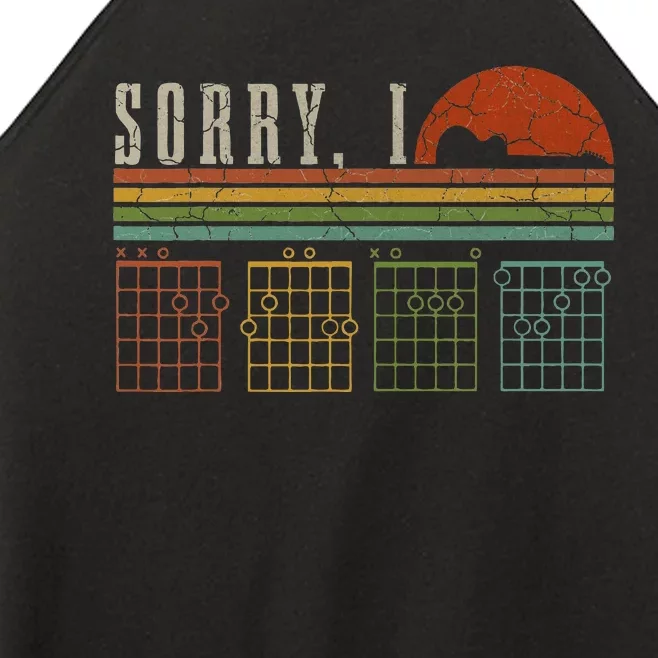 Sorry Idgaf Funny Hidden Message Guitar Chords Players Women’s Perfect Tri Rocker Tank