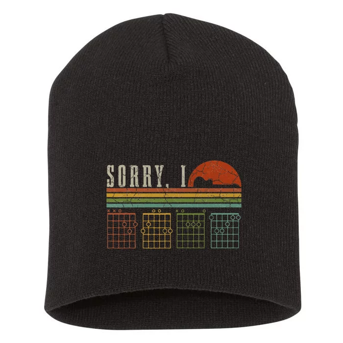 Sorry Idgaf Funny Hidden Message Guitar Chords Players Short Acrylic Beanie