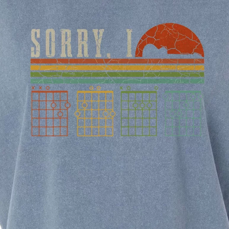 Sorry Idgaf Funny Hidden Message Guitar Chords Players Garment-Dyed Women's Muscle Tee