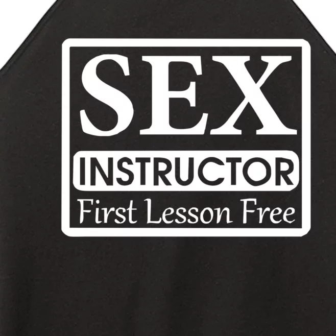 Sex Instructor First Free Lesson Women’s Perfect Tri Rocker Tank