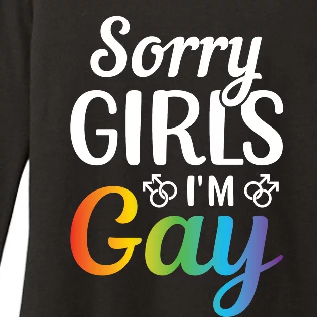 Sorry Im Gay LGBT T Design Womens CVC Long Sleeve Shirt