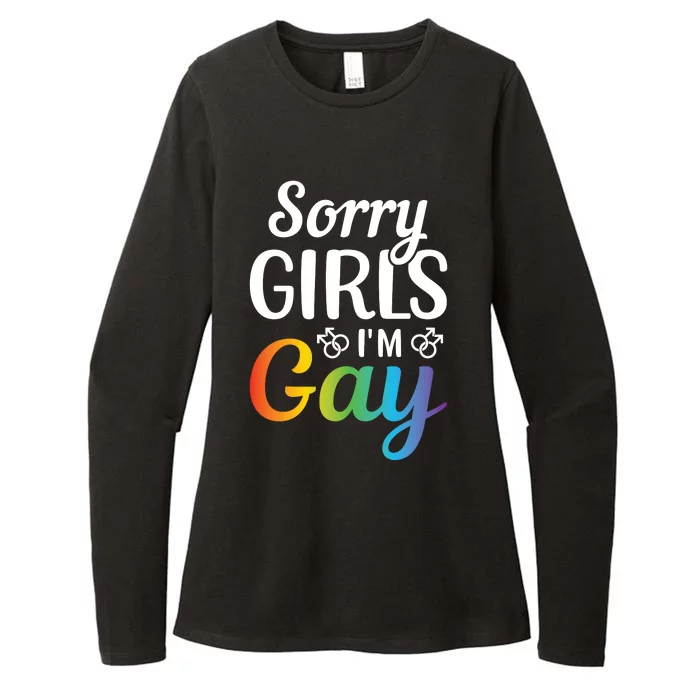 Sorry Im Gay LGBT T Design Womens CVC Long Sleeve Shirt