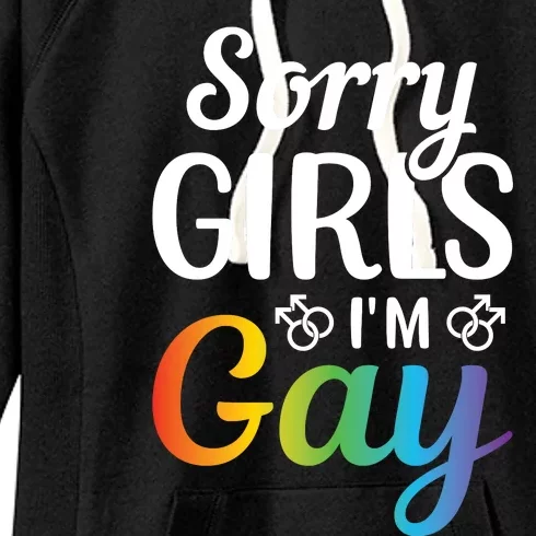 Sorry Im Gay LGBT T Design Women's Fleece Hoodie